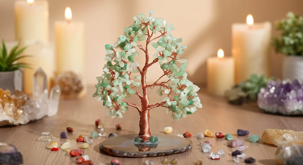 L’arbre de vie en aventurine — Lithothérapie & Pierres Naturelles Luuckk