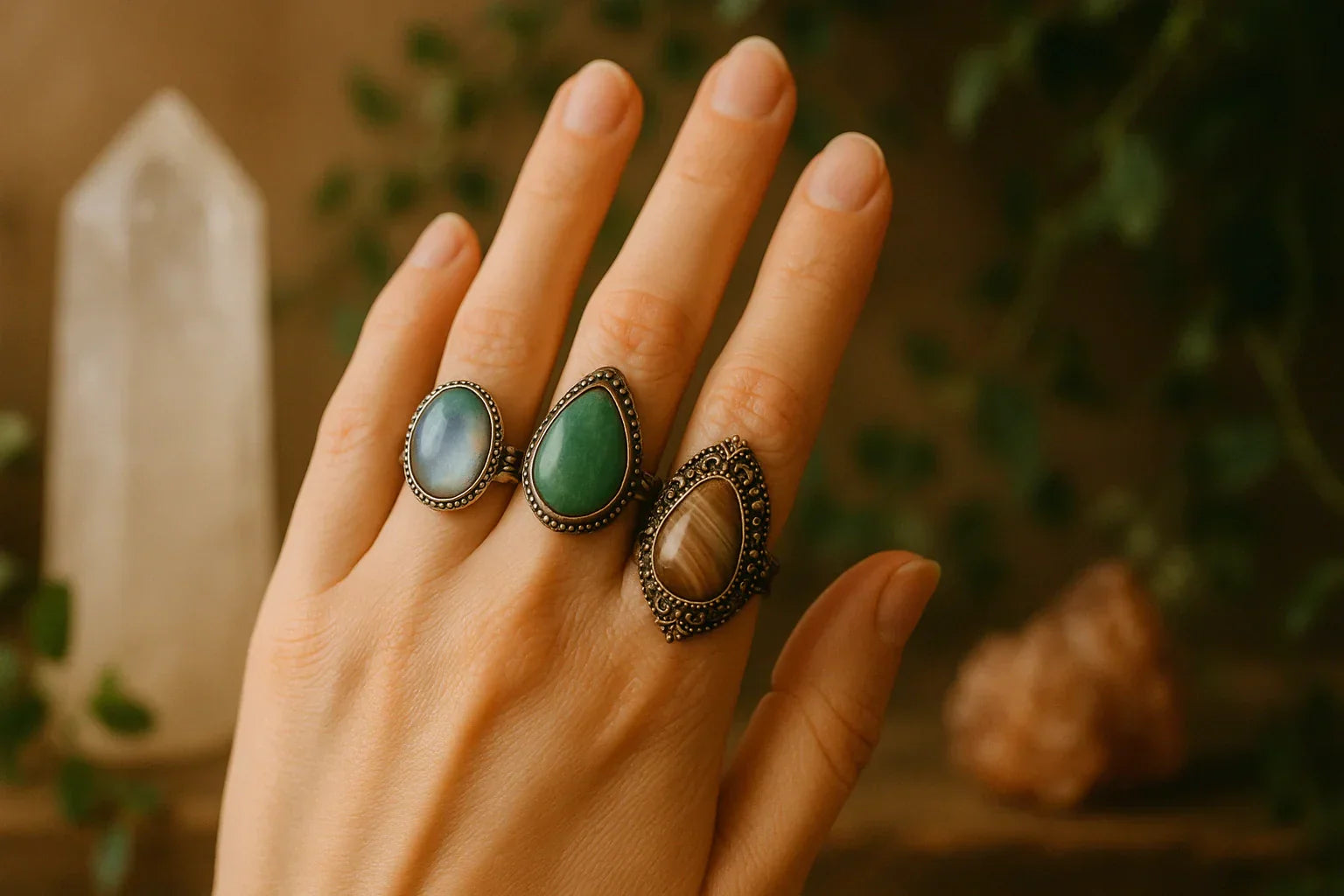 Bagues en Pierres Naturelles : Élégance et Énergie
