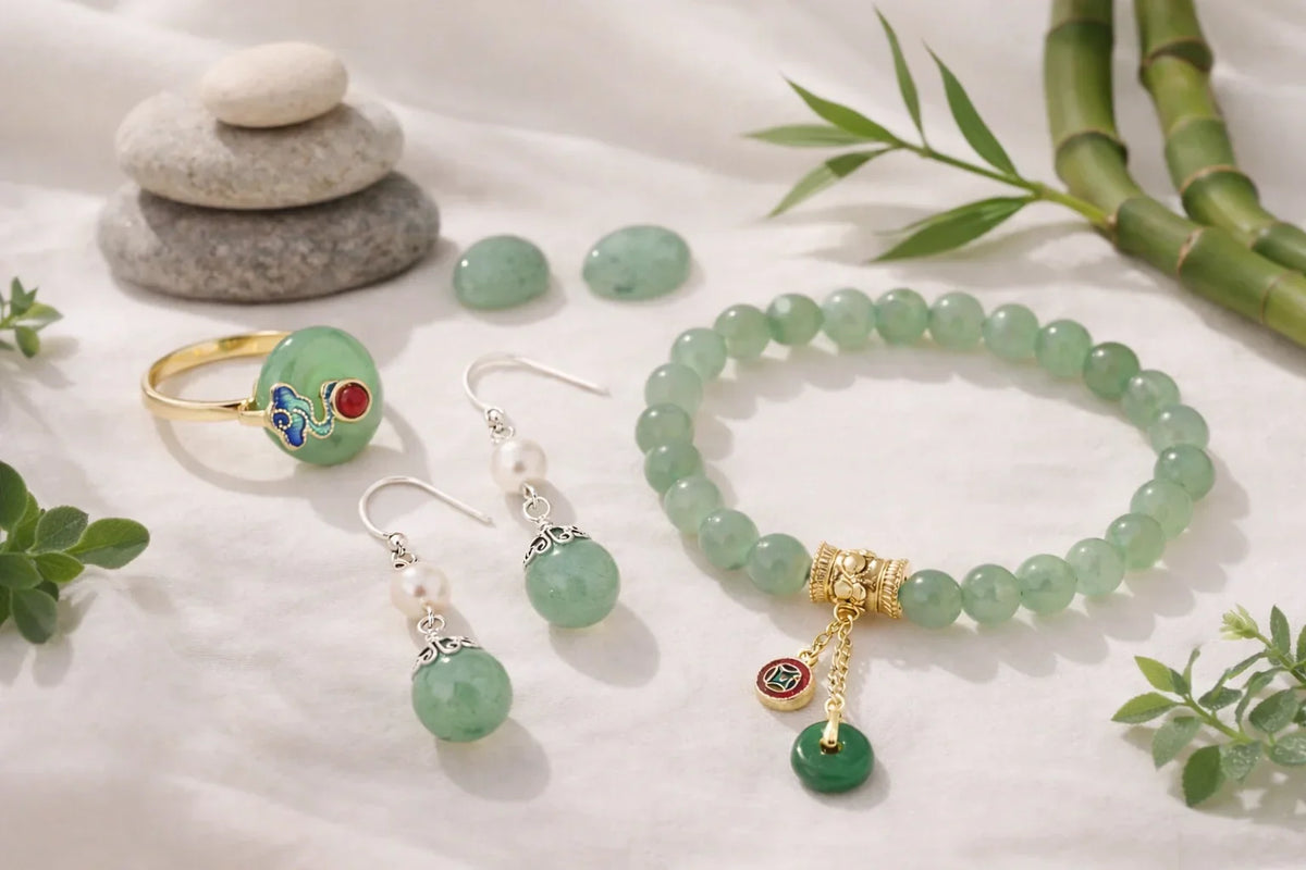 Bijoux en Aventurine verte — Lithothérapie & Pierres Naturelles Luuckk