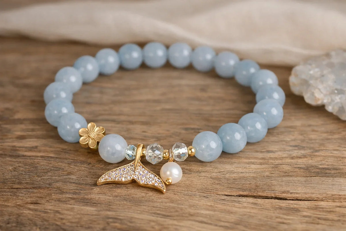 Bijoux en Aigue marine — Lithothérapie & Pierres Naturelles Luuckk