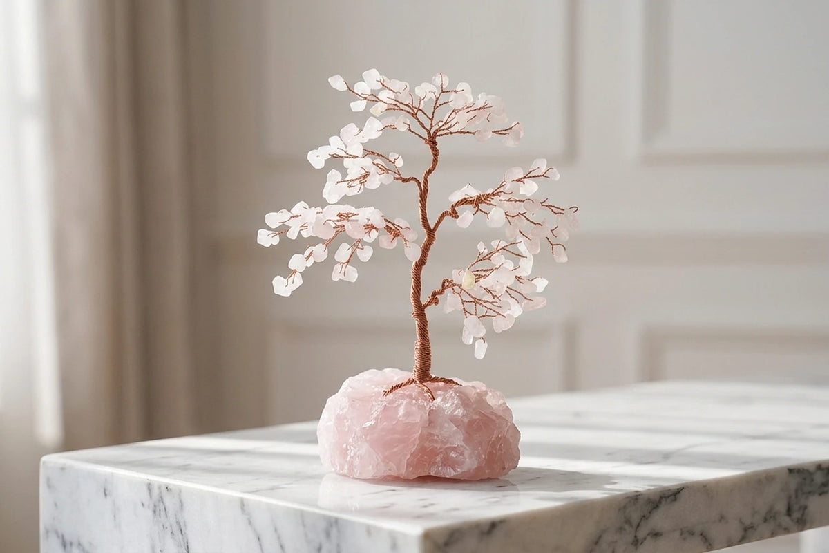 Guide Arbre de Vie en Quartz Rose ? Vertus et Usages
