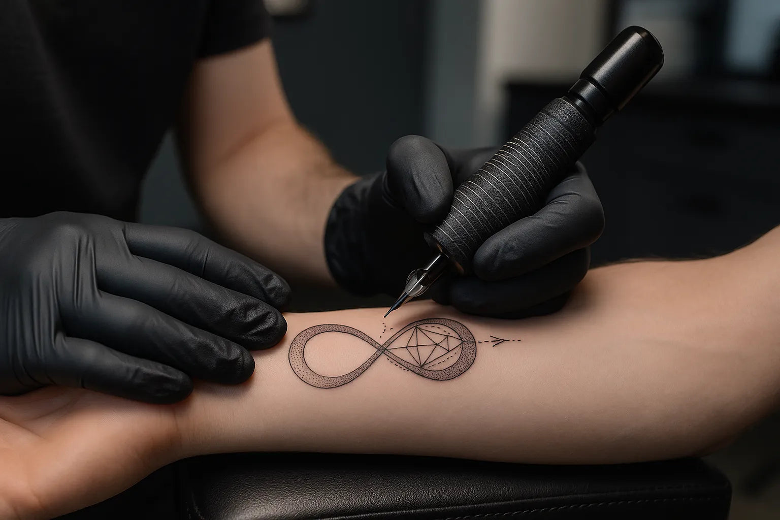 Tatouage feuille éphémère minimaliste | Temporalis®, image size:1536x1024