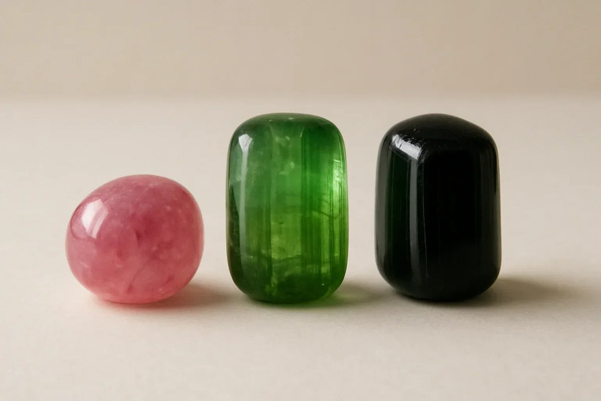 Tourmaline rose, verte, noire — Lithothérapie & Pierres Naturelles Luuckk