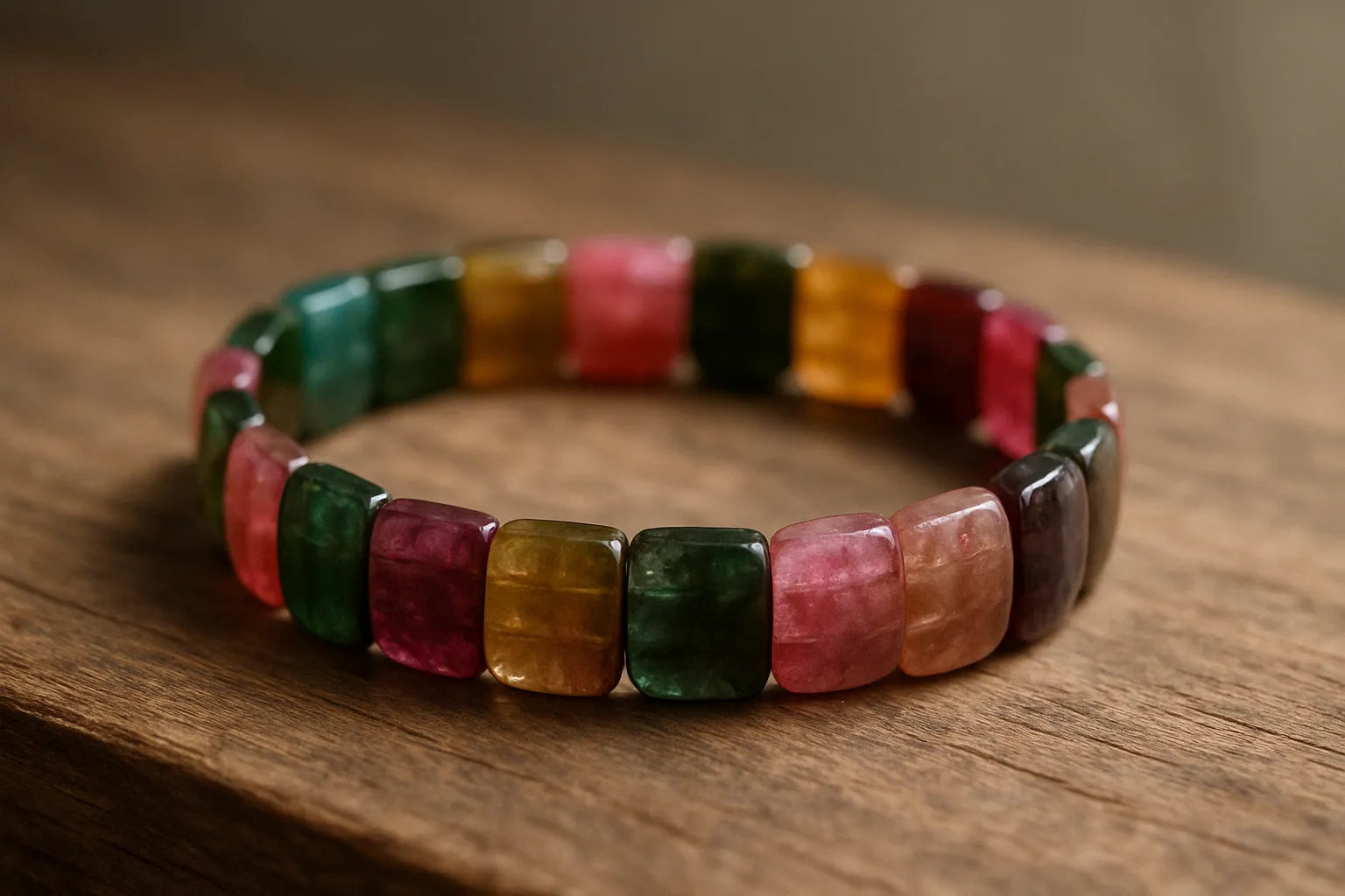 Bracciale In Tormalina Rosa Sfaccettata 3mm - Minerali E Pietre - Foto 6