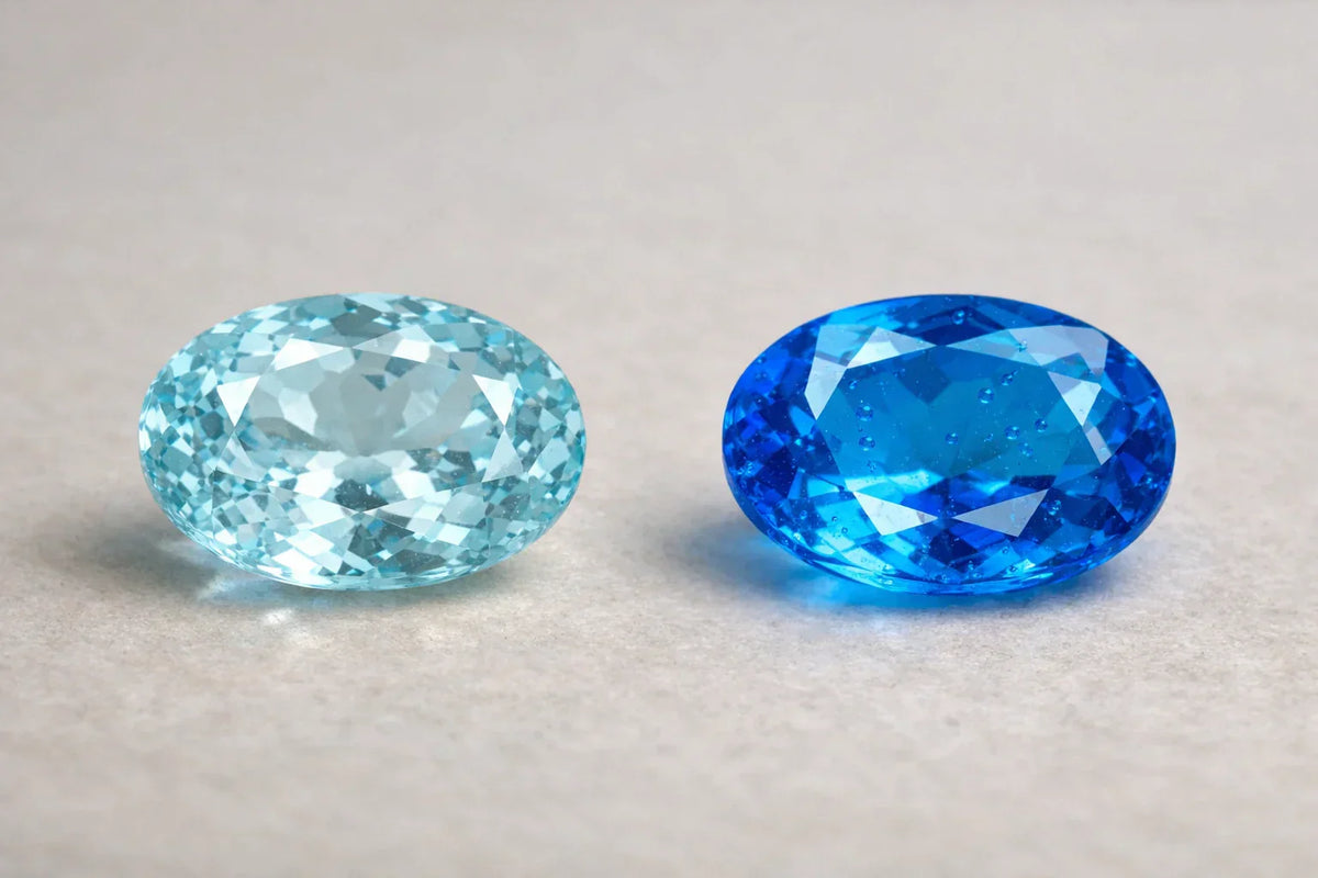 Aigue-Marine véritable ou imitation — Lithothérapie & Pierres Naturelles Luuckk