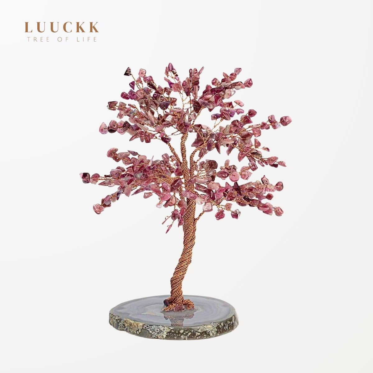 Ascension - Lebensbaum mit Turmalin und Agat-Basis