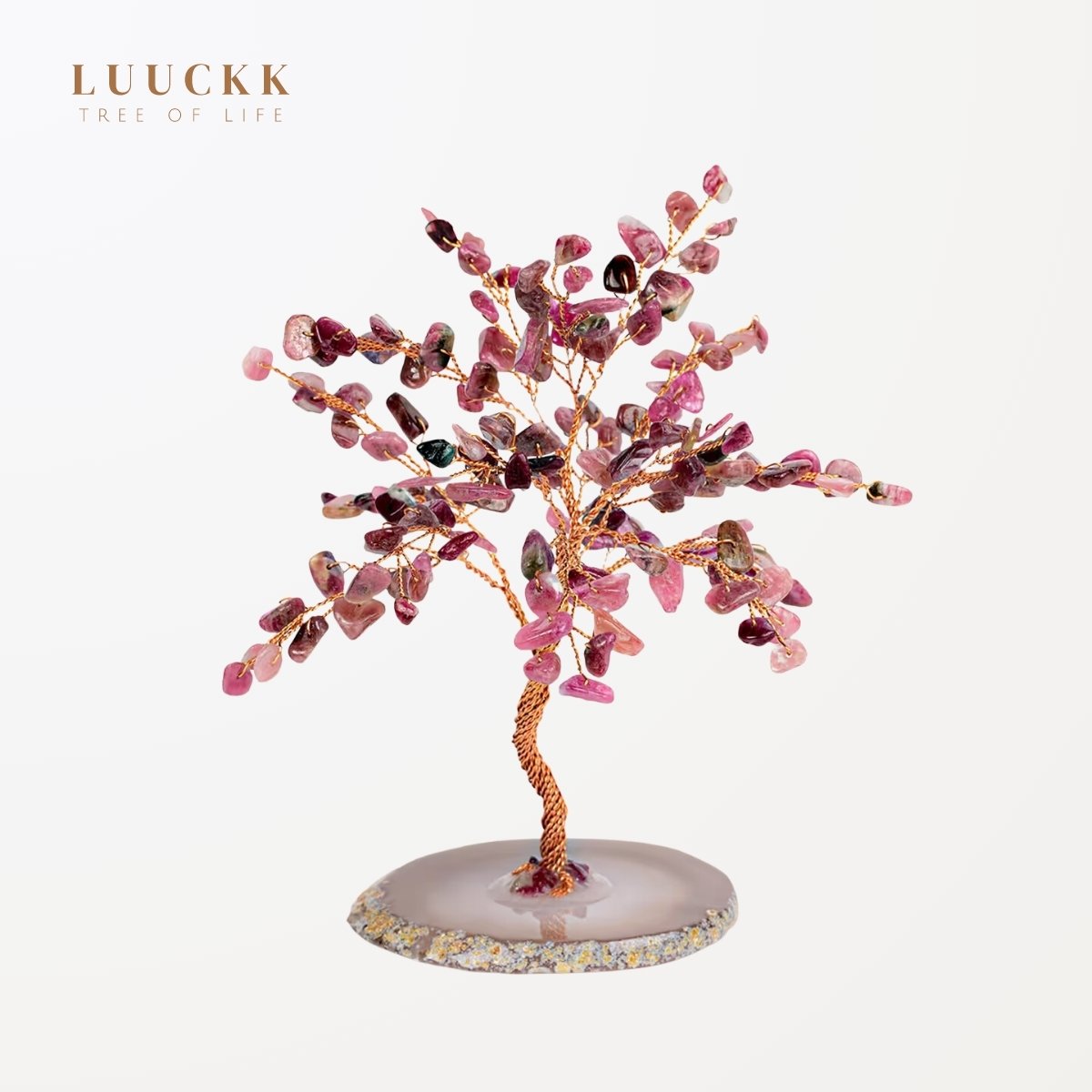 Ascension - Lebensbaum mit Turmalin und Agat-Basis