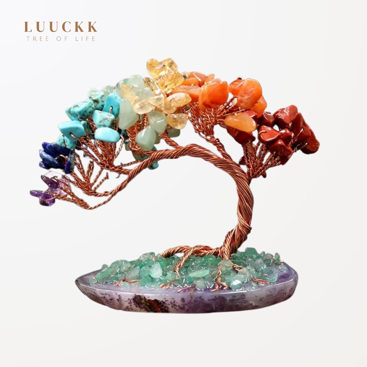 Gratitude - Tree of Life in 7 Chakra Stones