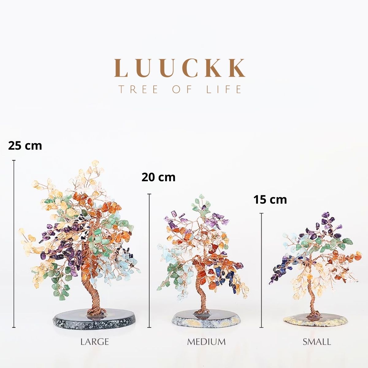 Ascension - Tree of Life 7 Chakras Mixed and Agate Base