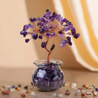 Éclat Multicolore - Arbre de Vie en Pierres Naturelles