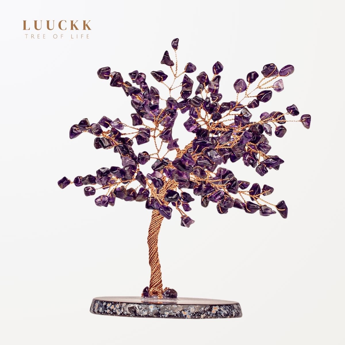 Ascension - Amethyst- edelstein baum mit Agat-Basis