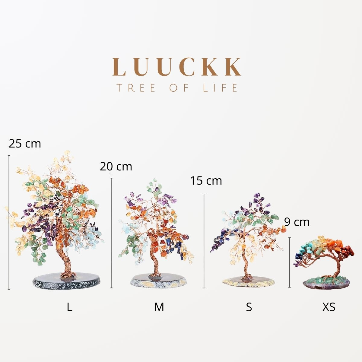 Gratitude - Tree of Life in 7 Chakra Stones