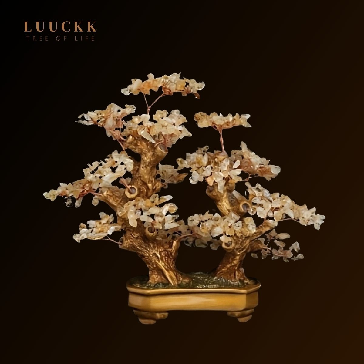 Vivacité - Lebensbaum aus Citrin im Feng Shui-Stil