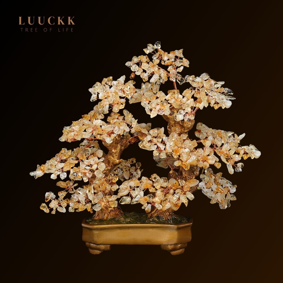 Vivacité - Lebensbaum aus Citrin im Feng Shui-Stil