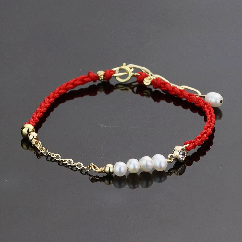 Armband Fil Rouge "Korallen Charmant" Silber
