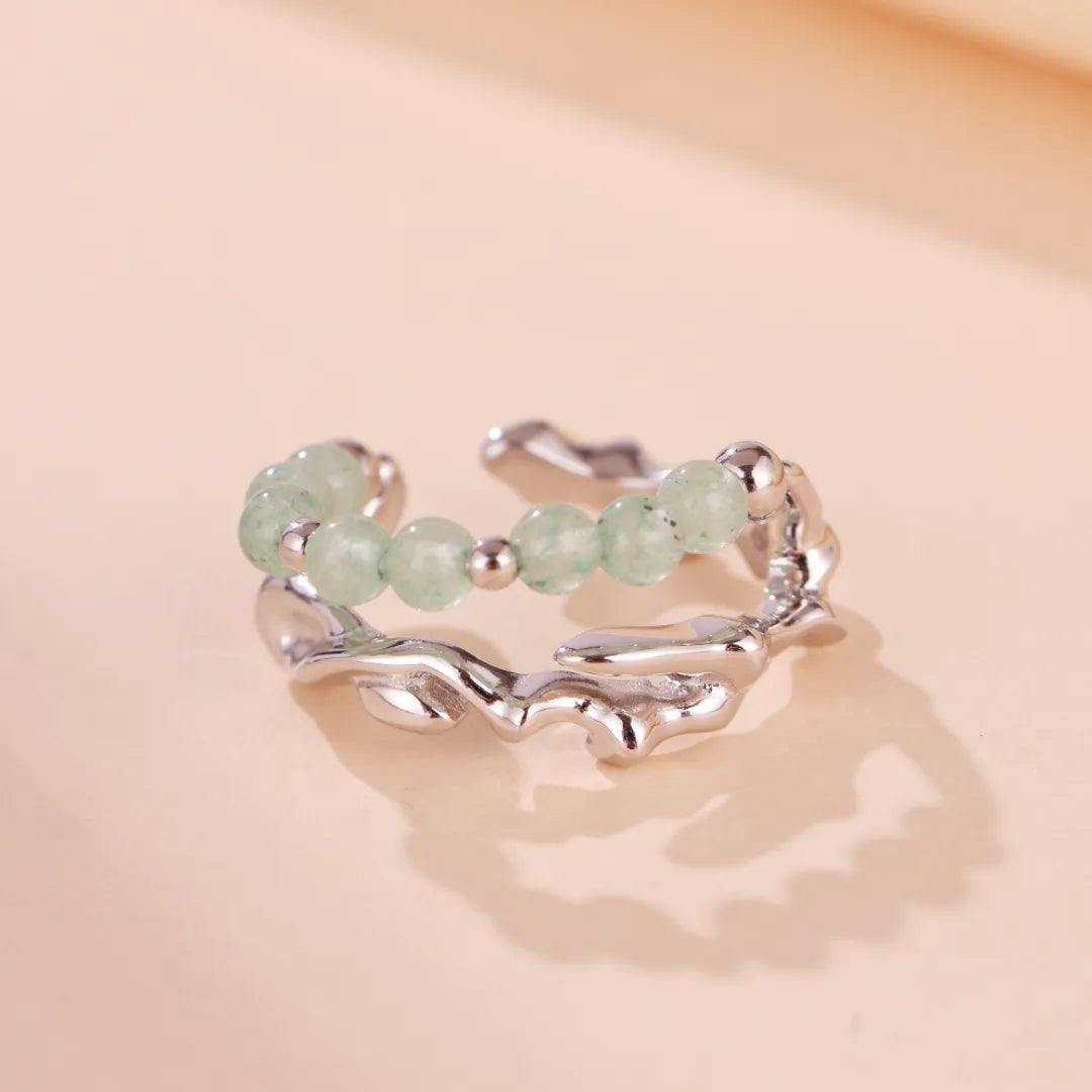 Aventurine Ring "Natural Serenity" Silver