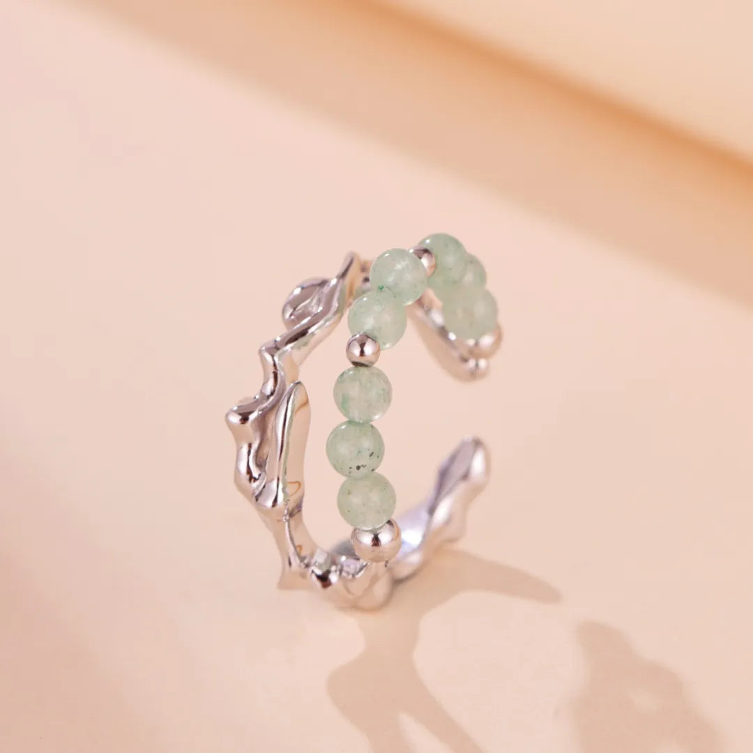 Aventurinring "Natürliche Gelassenheit" Silber