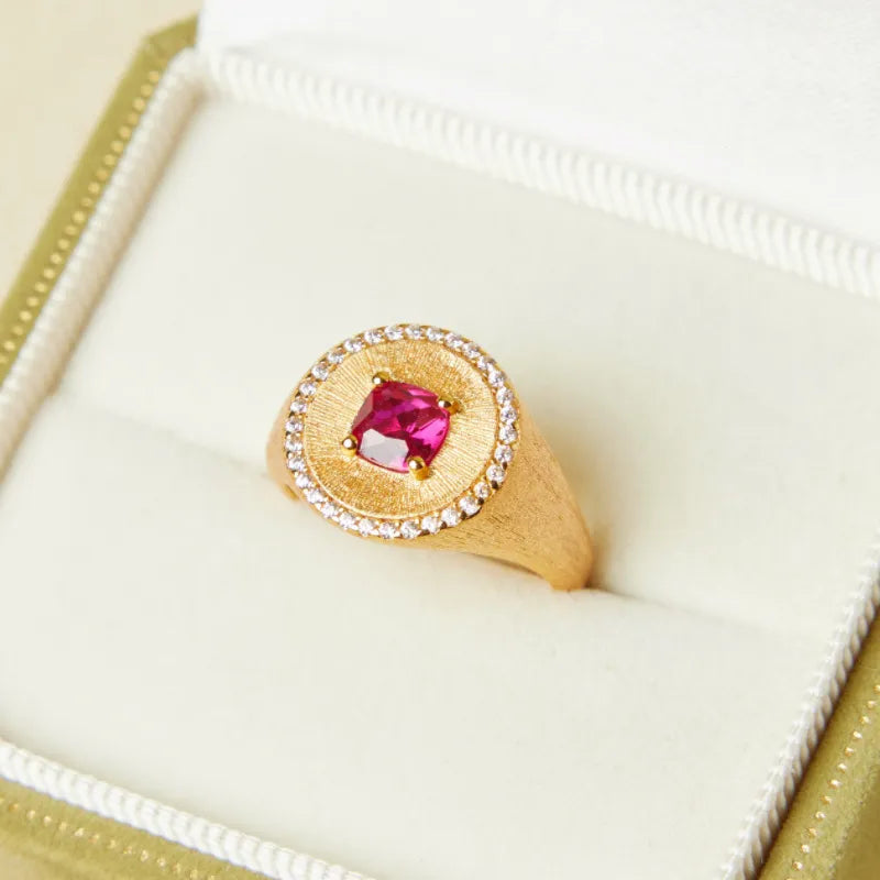 Bague Cornaline "Énergie Vitale" Argent Doré Or