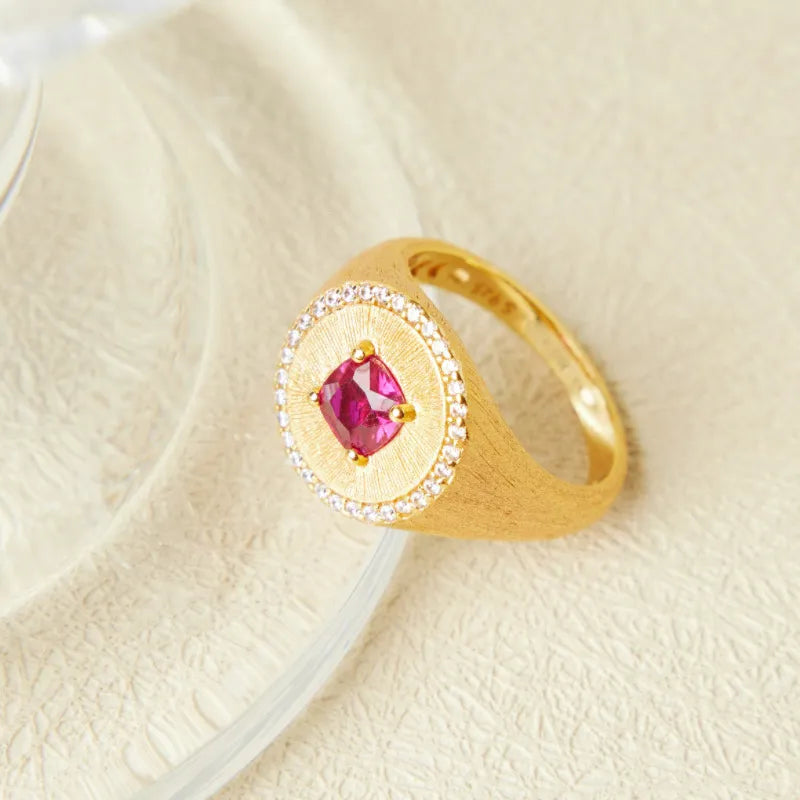 Bague Cornaline "Énergie Vitale" Argent Doré Or