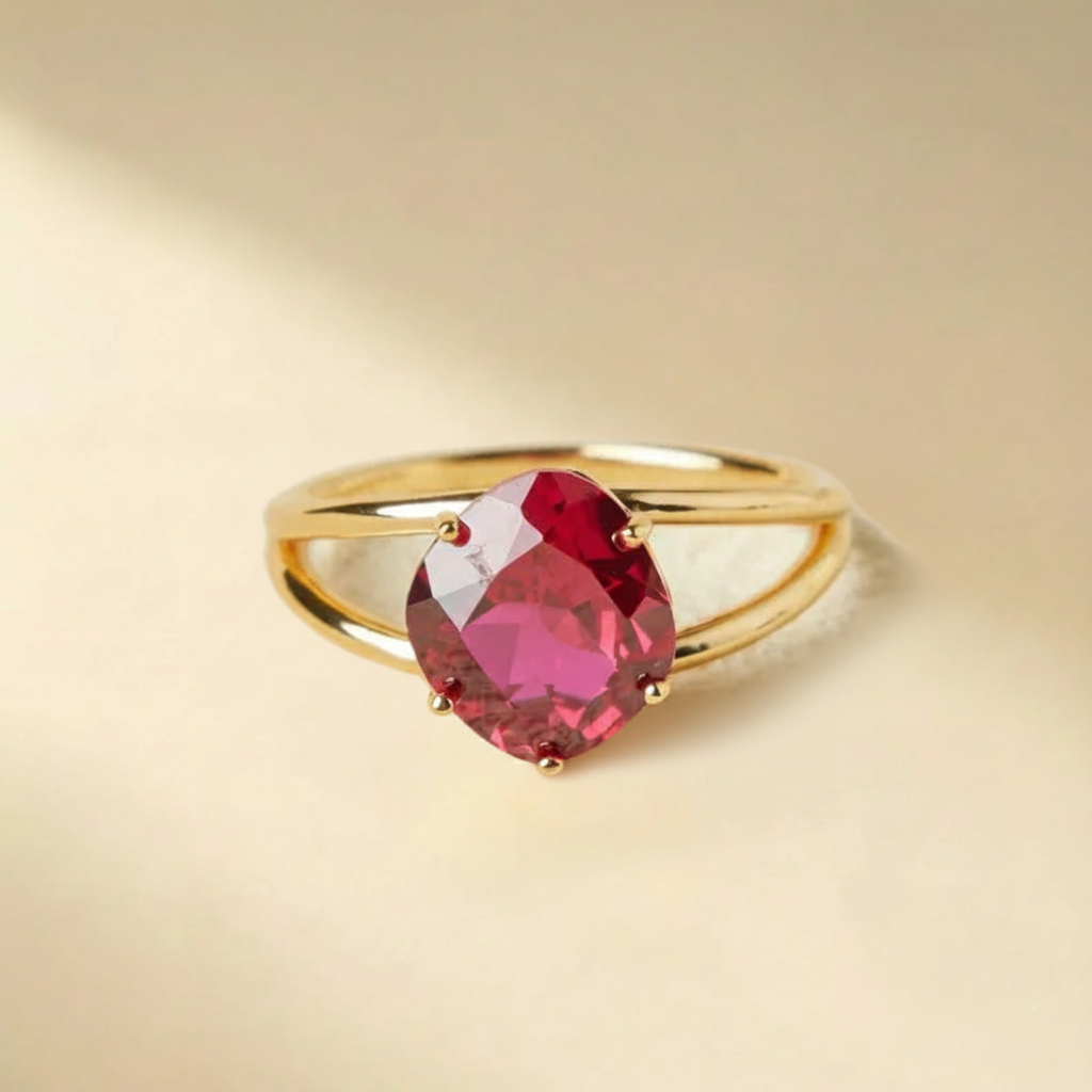 Bague Cornaline "Essence Élégante" Argent Doré Or