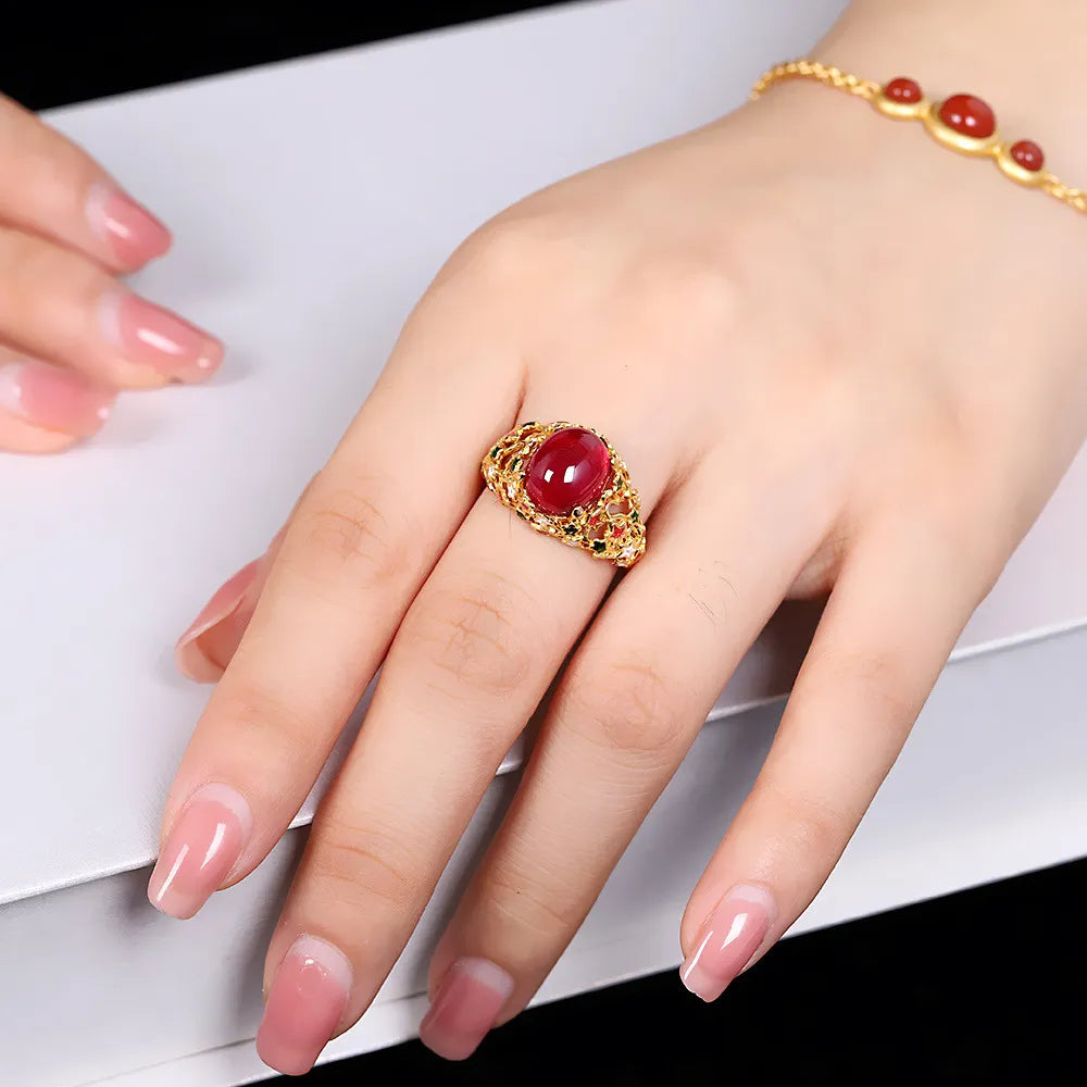 Carnelian Ring "Magical Fantasy" Silver