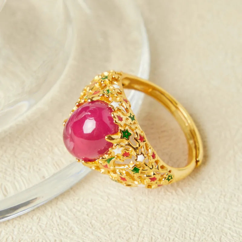 Karneolring "Magische Fantasie" Silber