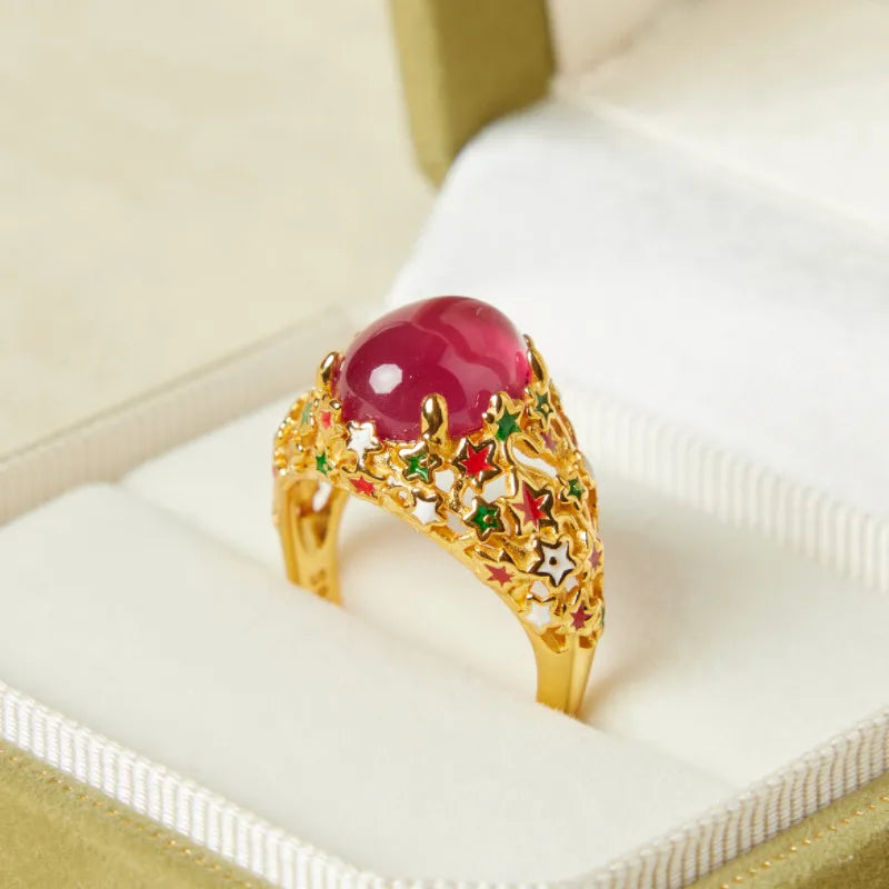 Karneolring "Magische Fantasie" Silber