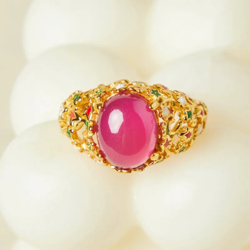 Karneolring "Magische Fantasie" Silber