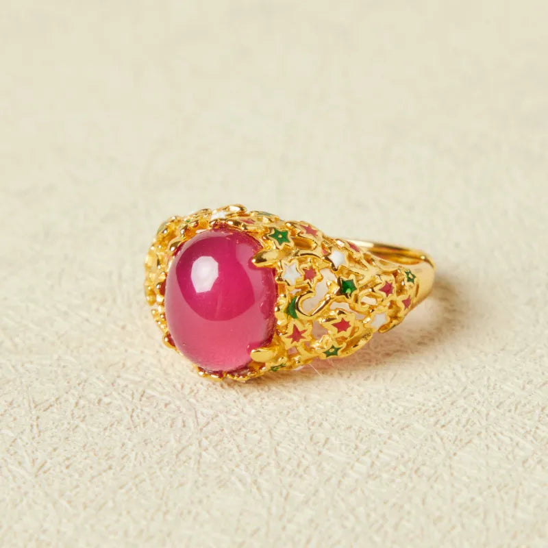 Carnelian Ring "Magical Fantasy" Silver