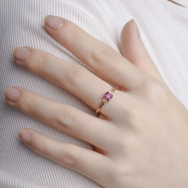 Carnelian Ring "Perfect Harmony" Gold-Plated Silver