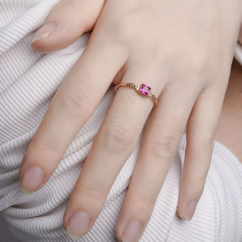 Carnelian Ring "Perfect Harmony" Gold-Plated Silver