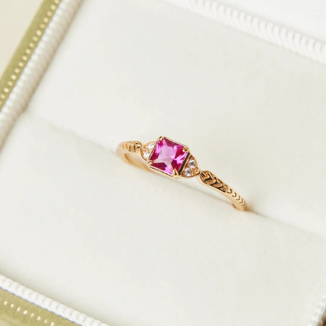 Carnelian Ring "Perfect Harmony" Gold-Plated Silver