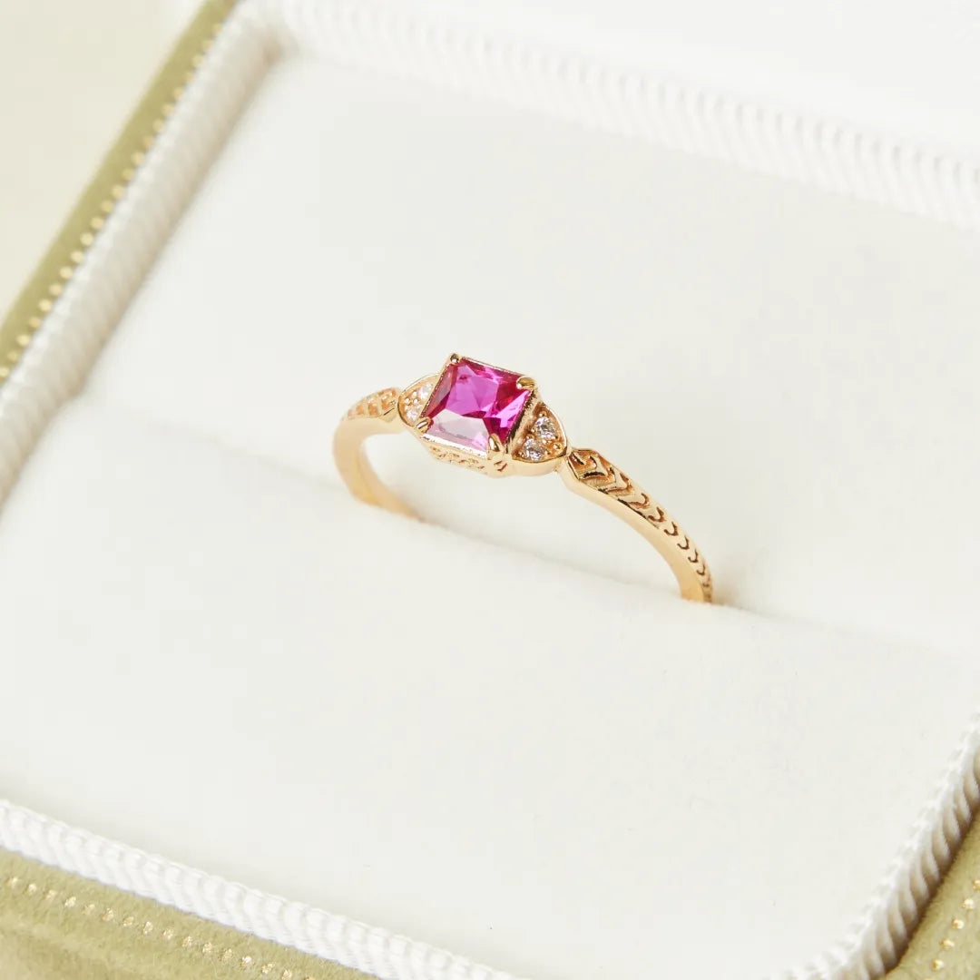 Carnelian Ring "Perfect Harmony" Gold-Plated Silver