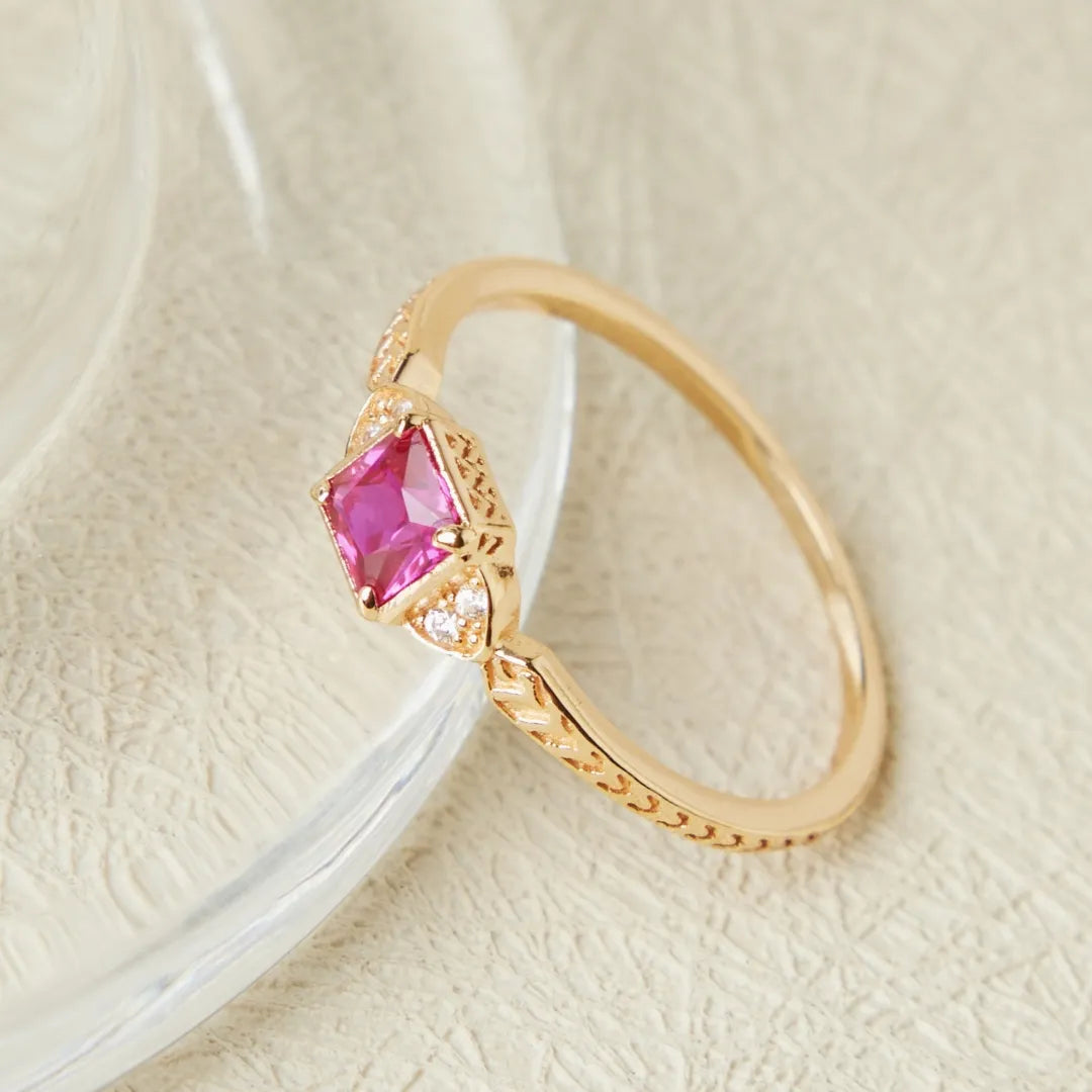 Carnelian Ring "Perfect Harmony" Gold-Plated Silver