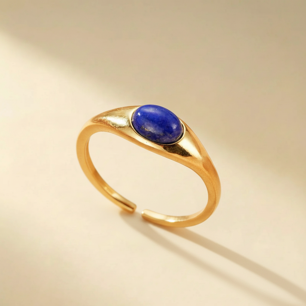 Lapis Lazuli Ring "Mystery Star" Silver