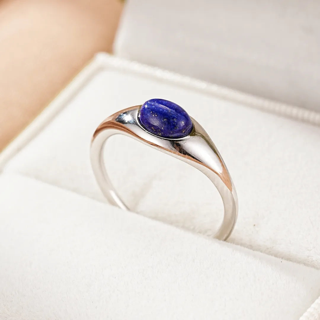 Lapis Lazuli Ring "Mystery Star" Silver