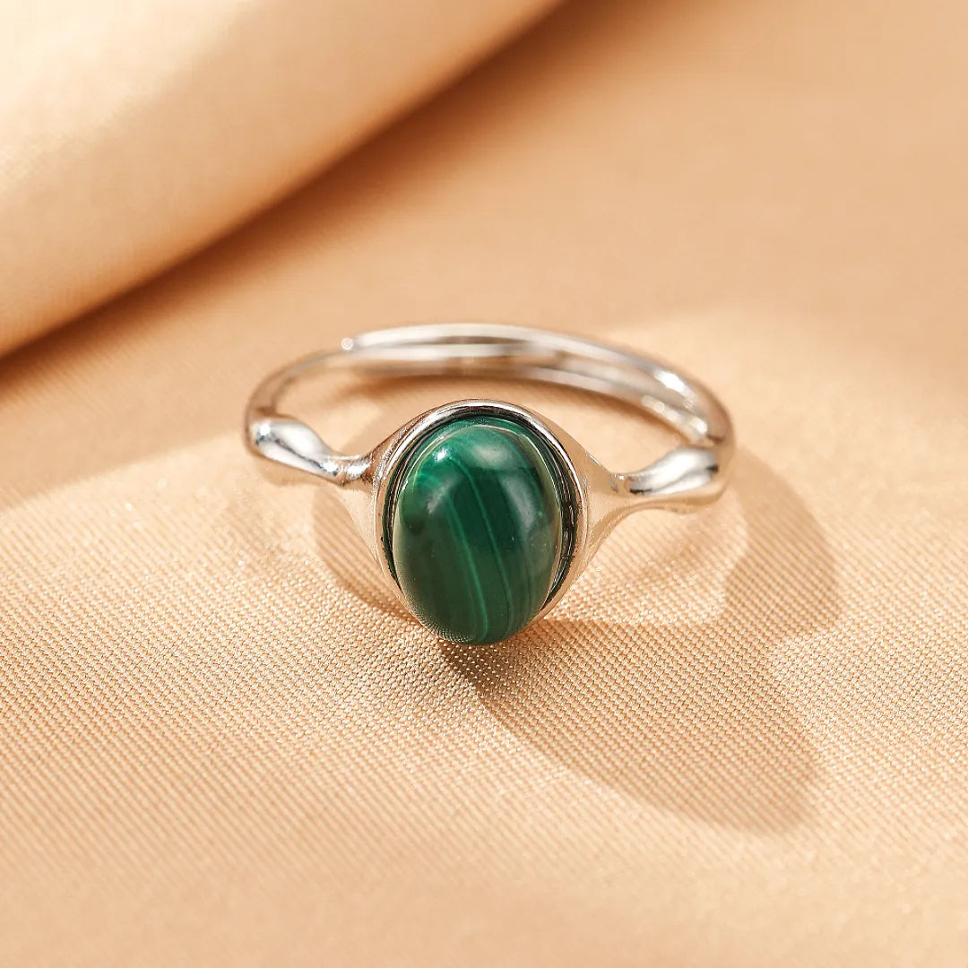 Bague Malachite "Transformation Naturelle" Argent