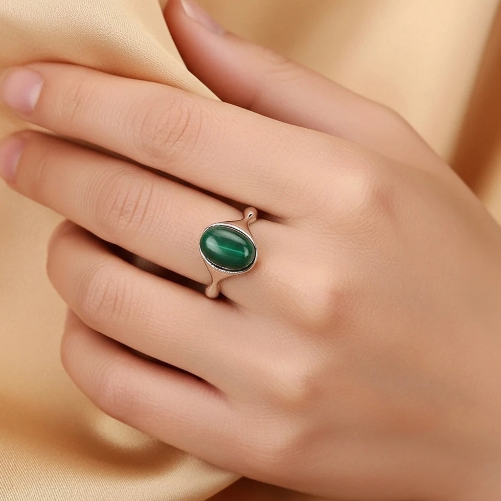 Bague Malachite "Transformation Naturelle" Argent