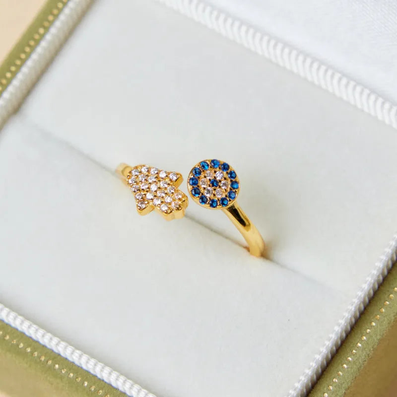 Böse Augen Ring "Wächter" Silber