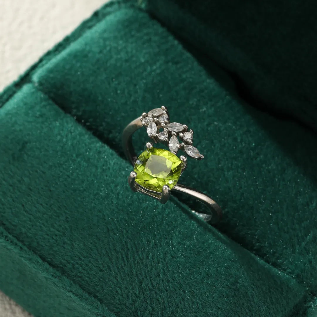 Peridotring "Innere Natur" Silber