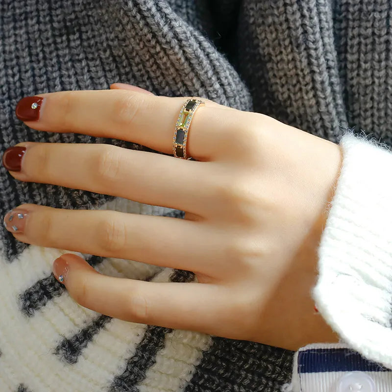 Bague Péridot "Reflets Lumineux" Argent Doré Or