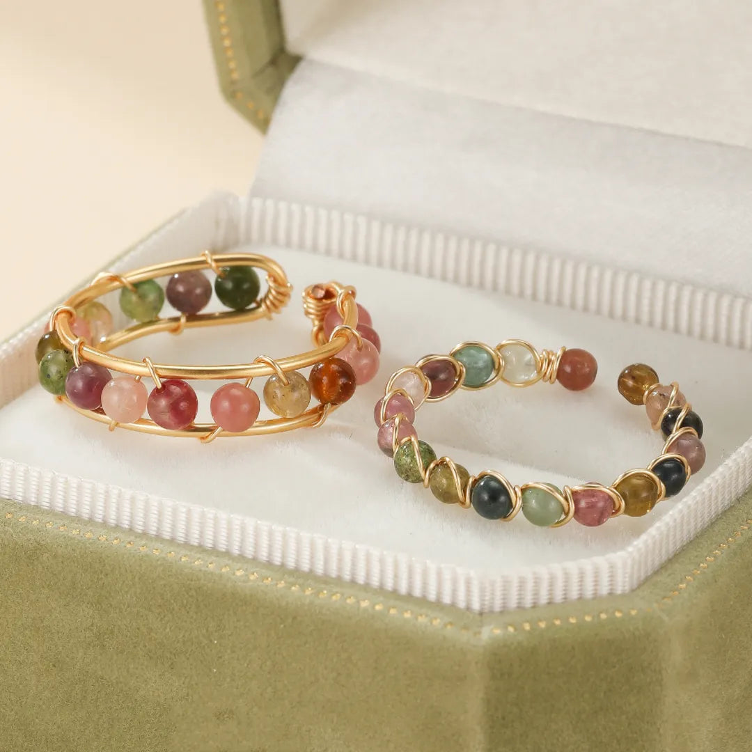 Ring Tourmaline "Colored Arc" Gold