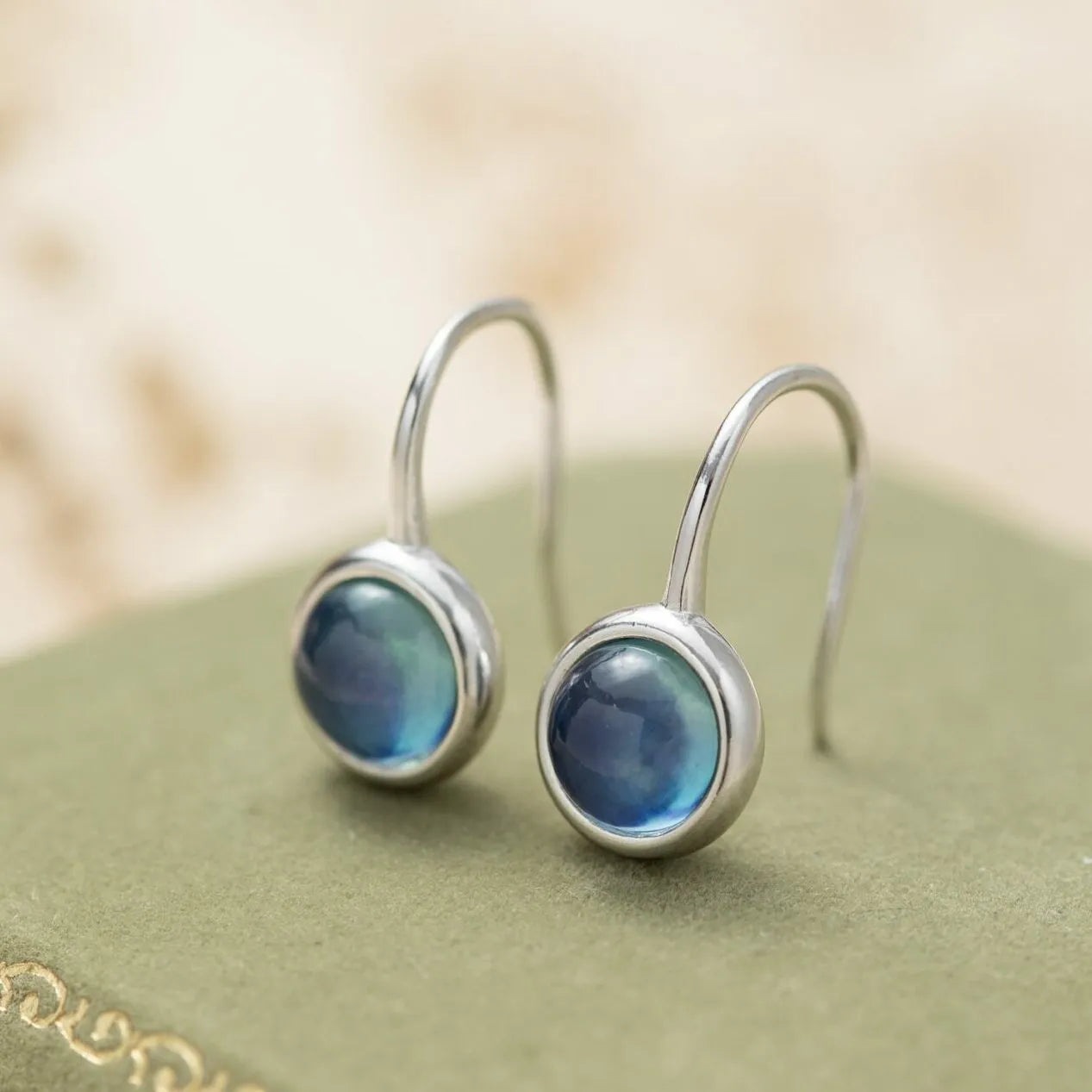 Aquamarin Ohrringe "Mystischer Ozean" Silber