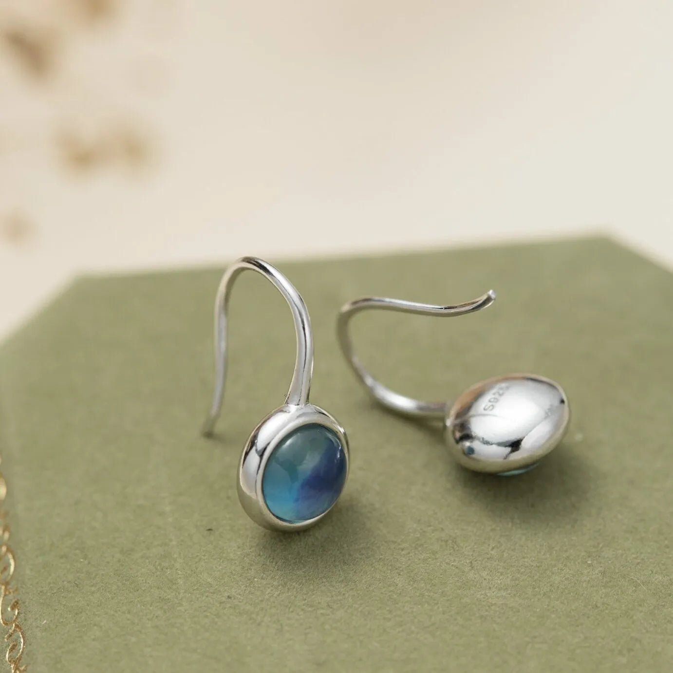 Aquamarin Ohrringe "Mystischer Ozean" Silber