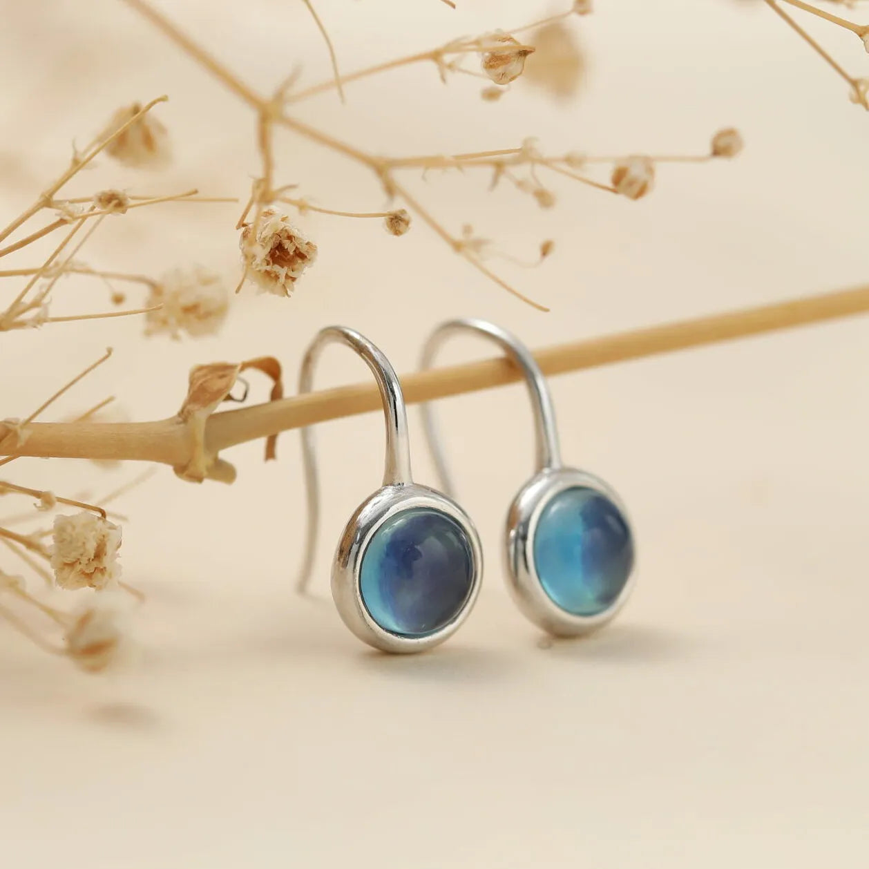 Aquamarin Ohrringe "Mystischer Ozean" Silber