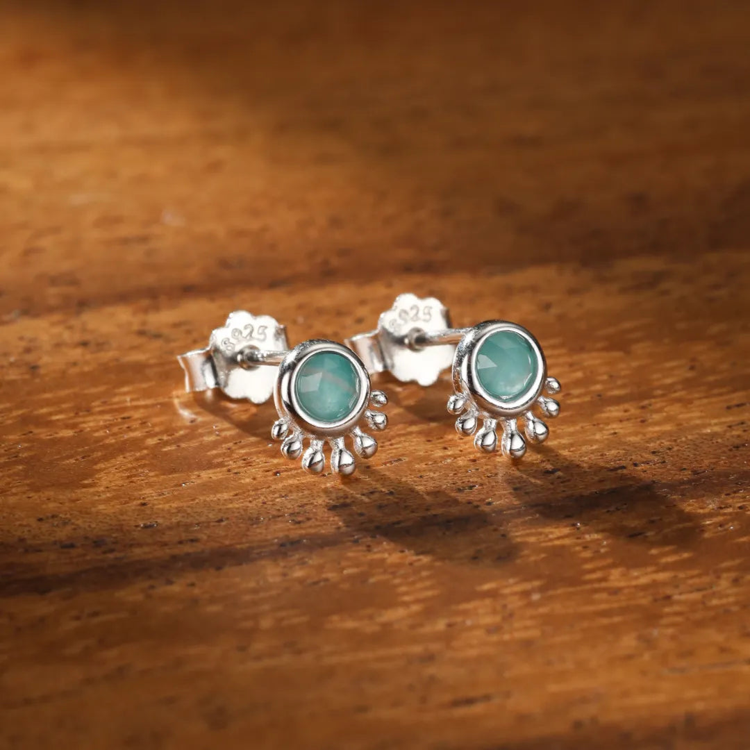 Amazonite Earrings "Soothing Waves" Silver