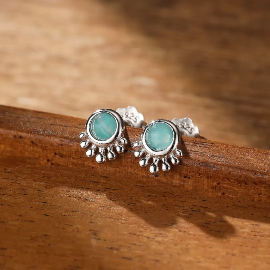 Amazonite Earrings "Soothing Waves" Silver
