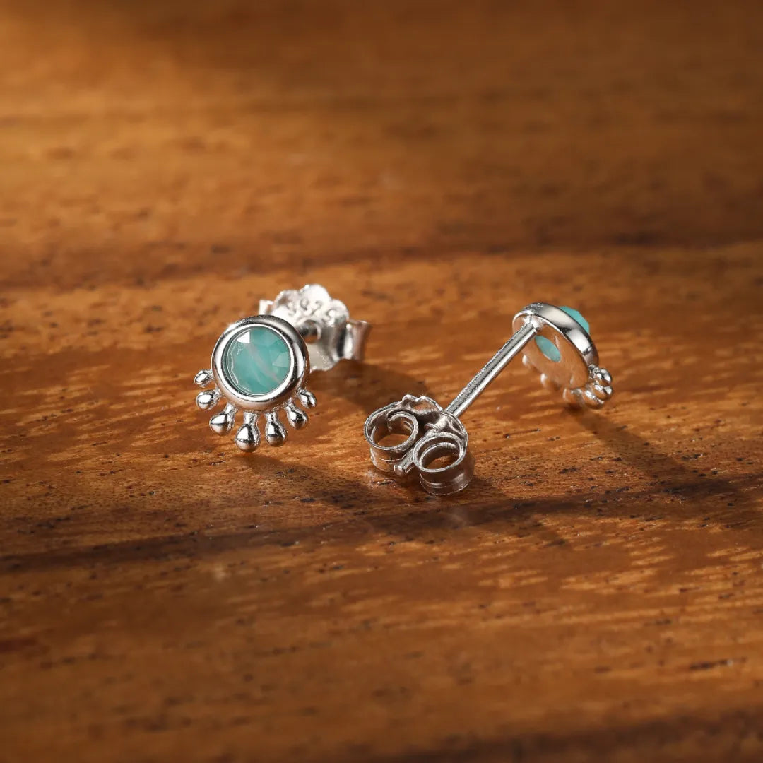 Amazonite Earrings "Soothing Waves" Silver