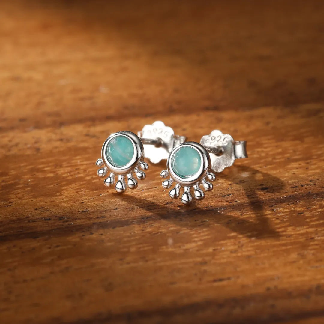 Amazonite Earrings "Soothing Waves" Silver