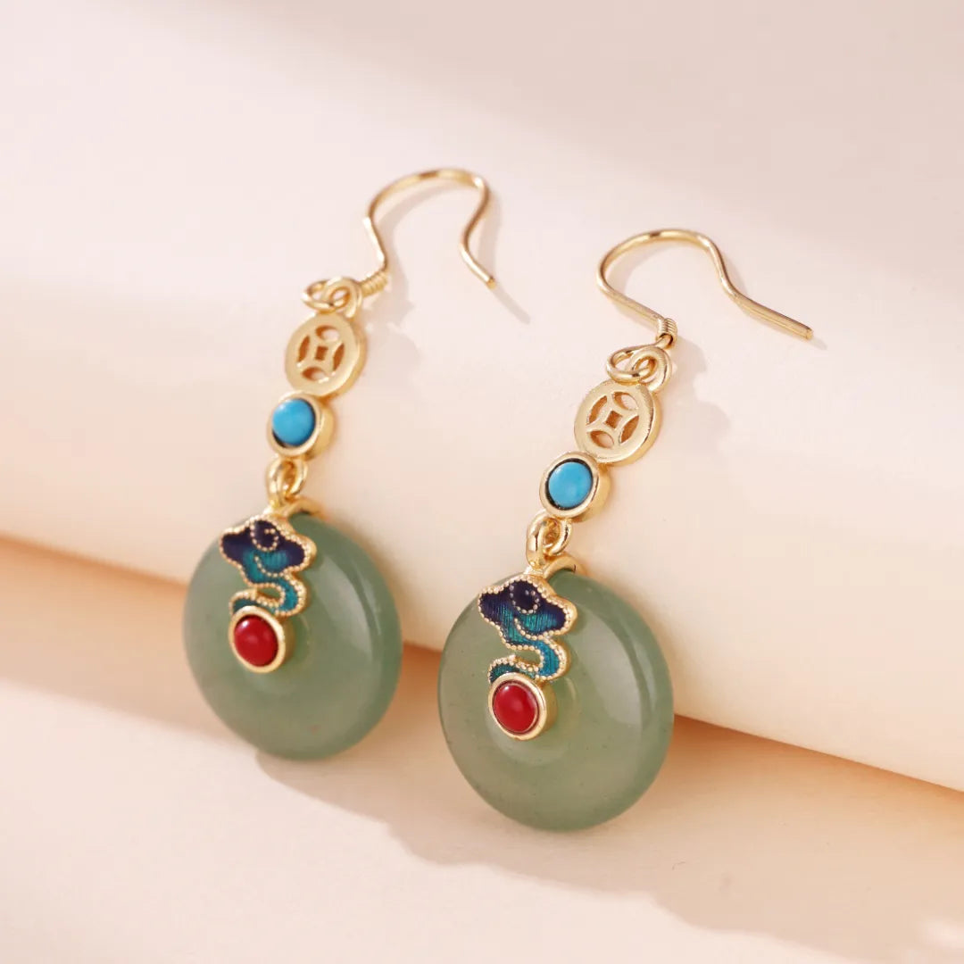 Ohrringe Aventurin "Wolken Traum" Gold